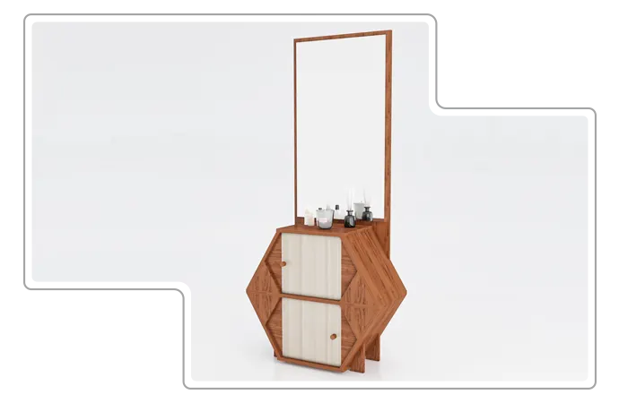 Modern dressing table with smart storage drawers for daily essentials