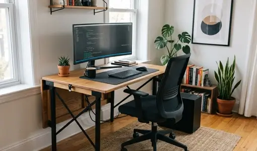 Folding computer desk