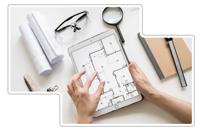Interior planning based on actual flat measurements