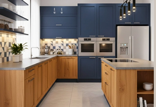 Kitchen interior and custom cabinets