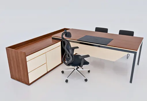 L shaped executive table