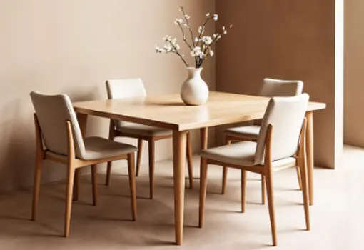 Modern minimal dining table