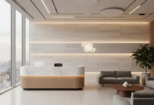 Reception and waiting area design