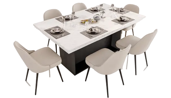 Six seater dining table